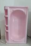 Banheira rosa com trocador