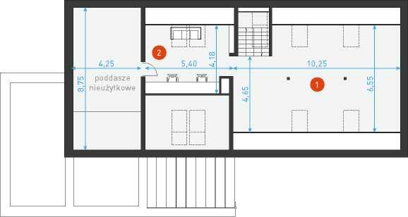 Projekt domu Rodzinny 4 w odbiciu lustrzanym