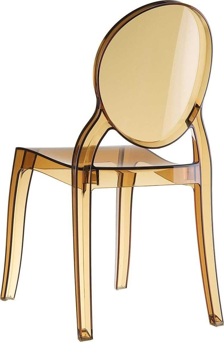 Cadeira em Polipropileno - Design Elizabeth - Ambar Transparente
