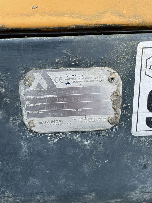Minikoparka Hyundai Robex 18-9 rok 2018 2 tony Jcb Kubota Bobcat Volvo