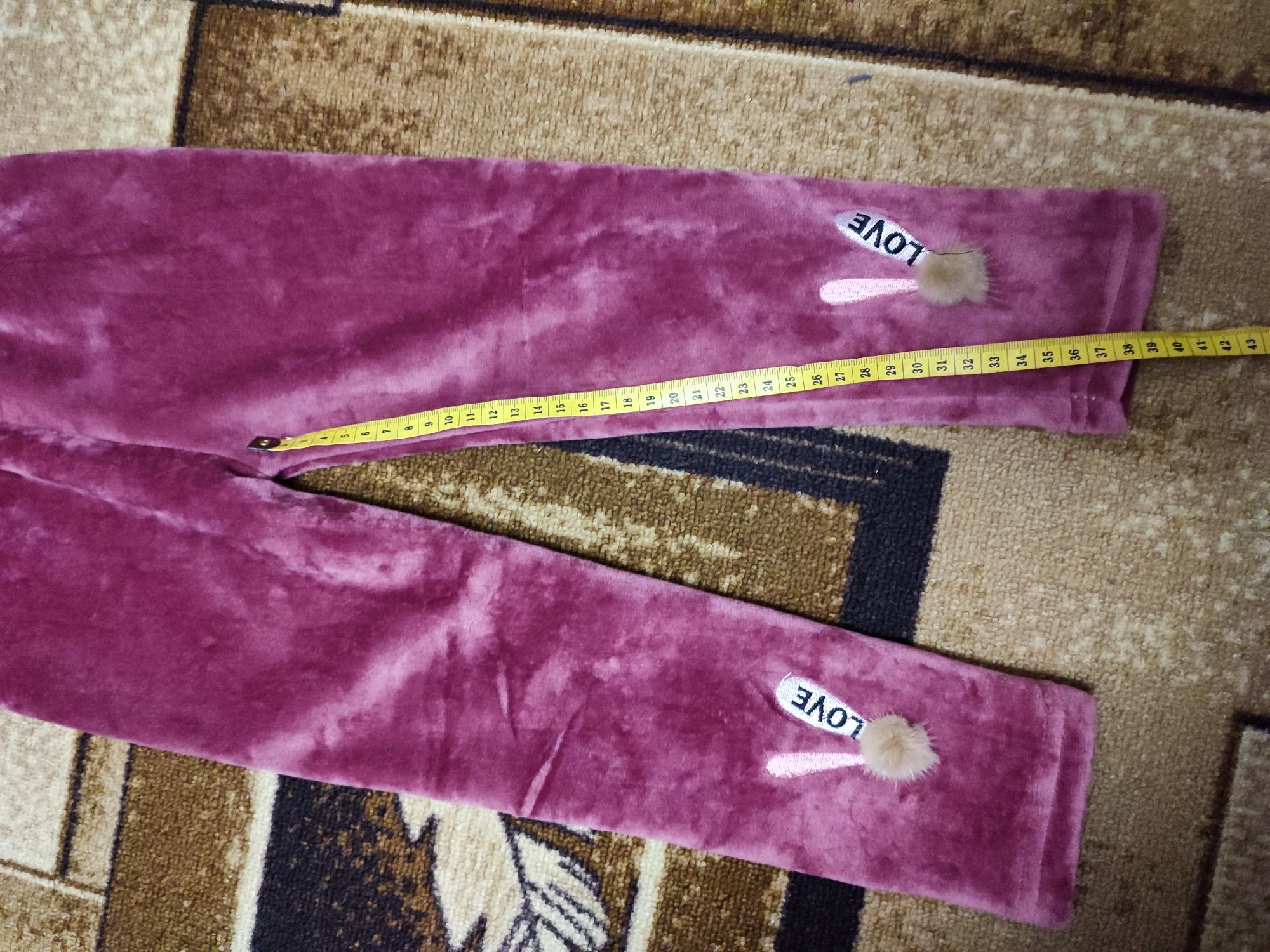 Нові плюшеві лосинки, штанішки на дівчинку 4-5 рочки, зріст 104-110 см