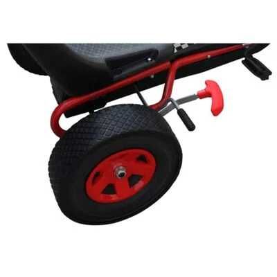 Gokart dla dzieci, z pedałami, czerwony