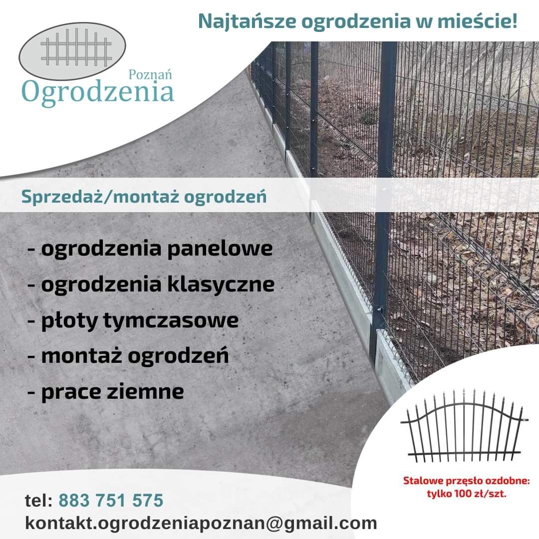 Poznań/ Najtaniej/ Ogrodzenia panelowe 3D/ Sprzedaż/ Montaż/ Transport