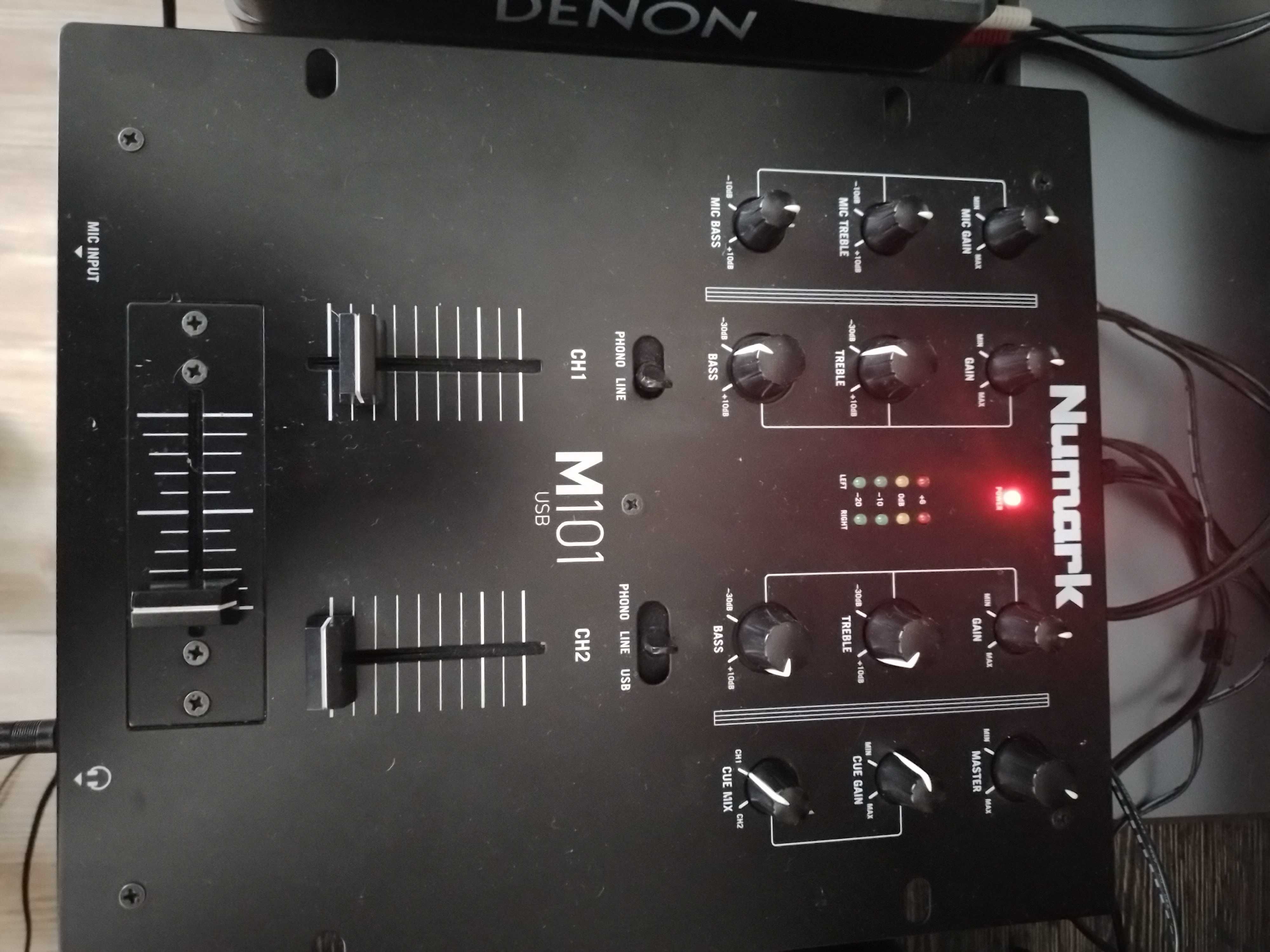 Konsola 2x Denon DN-S1000 1x Mixer Numark M101