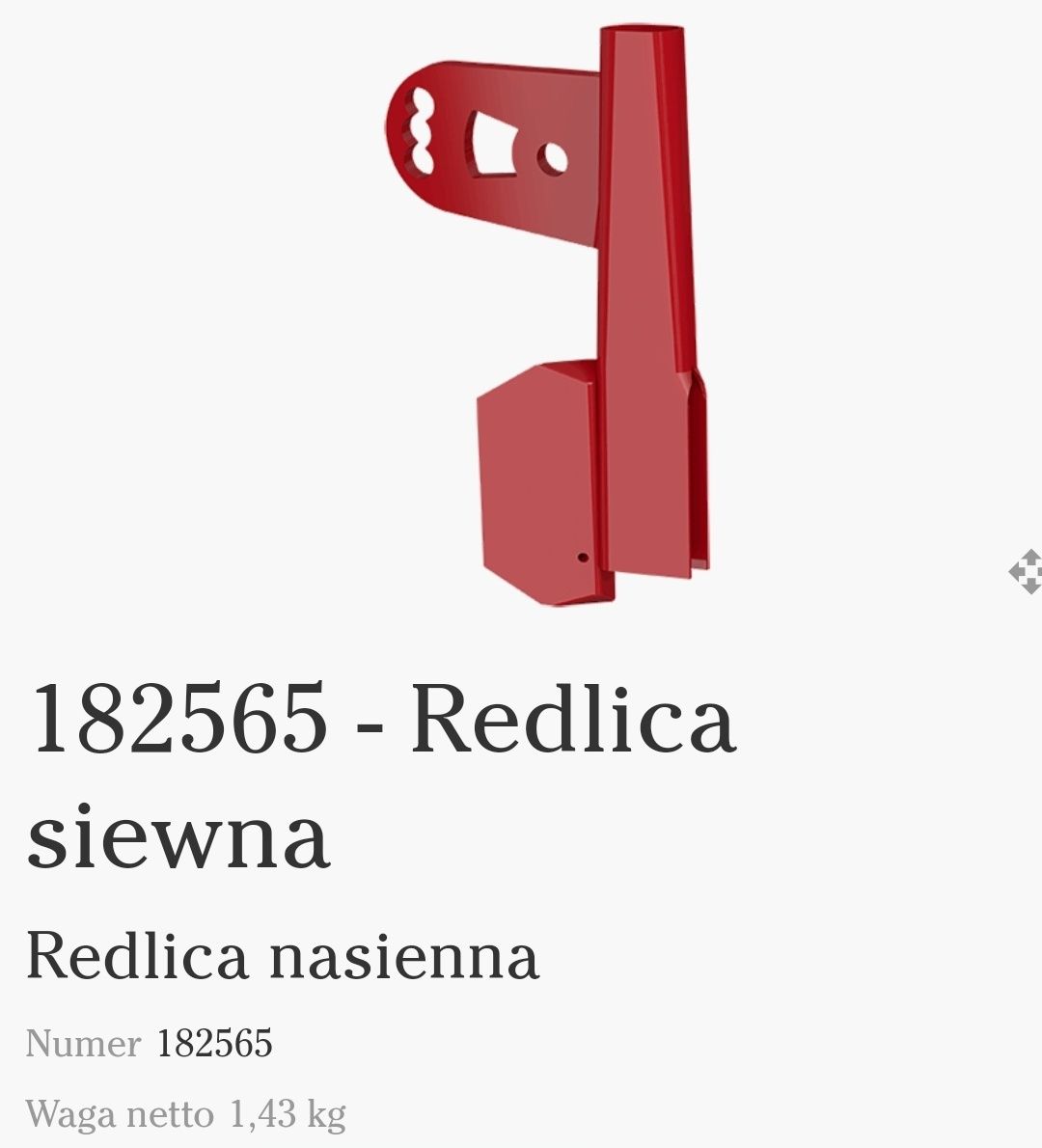 Redlica prawa Vaderstad Tempo 182565
