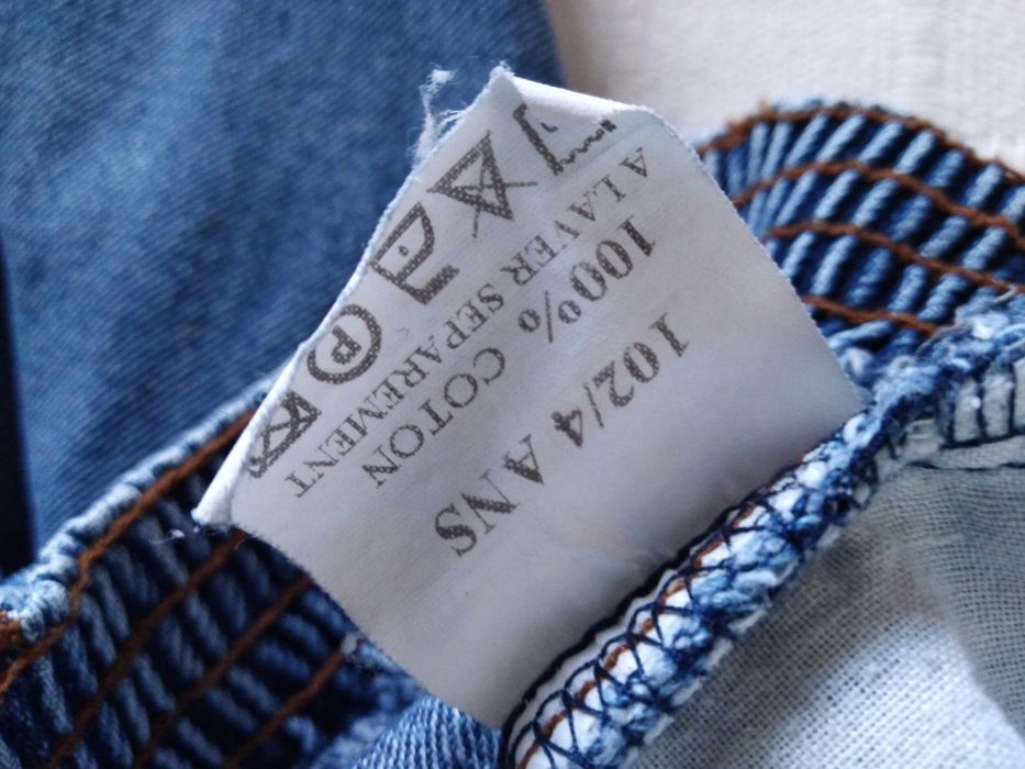 Calças Ganga Azuis C.F.K. Country For Kids 4 Anos 102cm