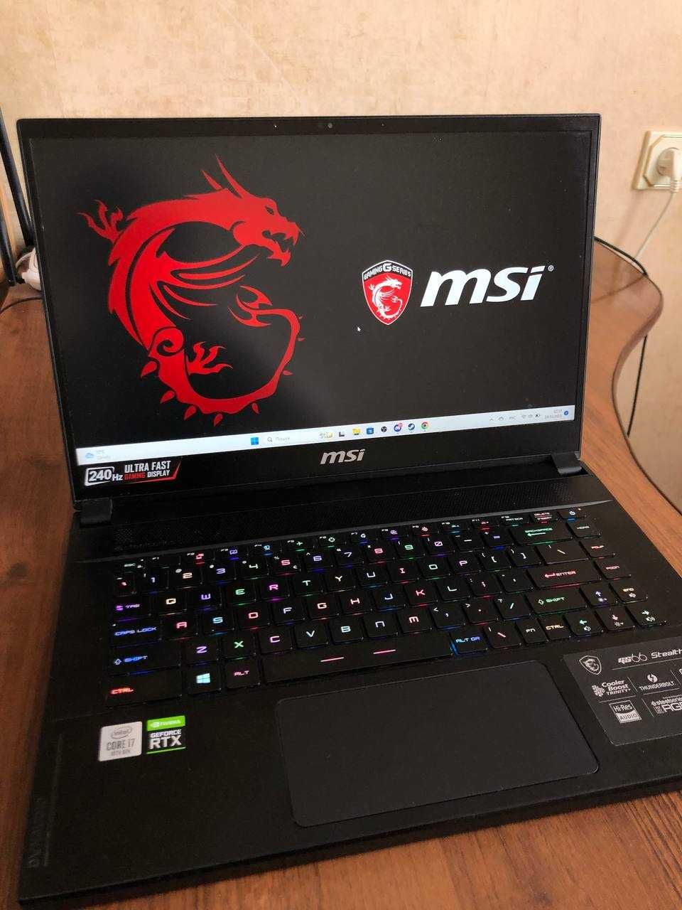 Ноутбук Msi gs66 stealth 10se  RTX2060/I7-10750h/16RAM