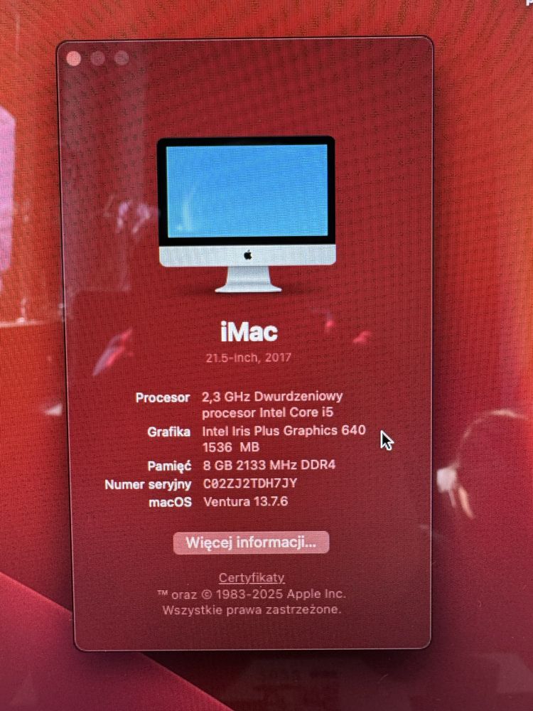 iMac 21,5 2017 1TB