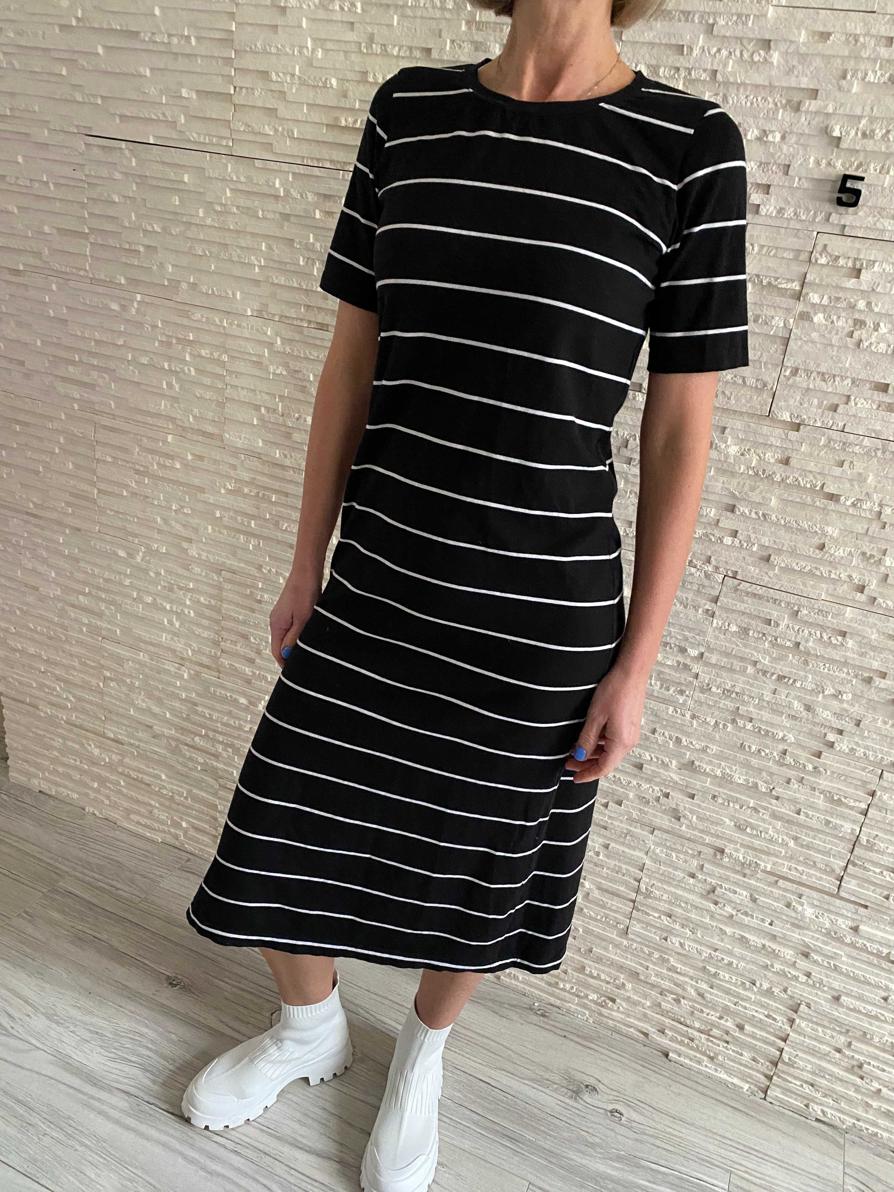 Project Runway lemonada sukienka paski midi rozporek