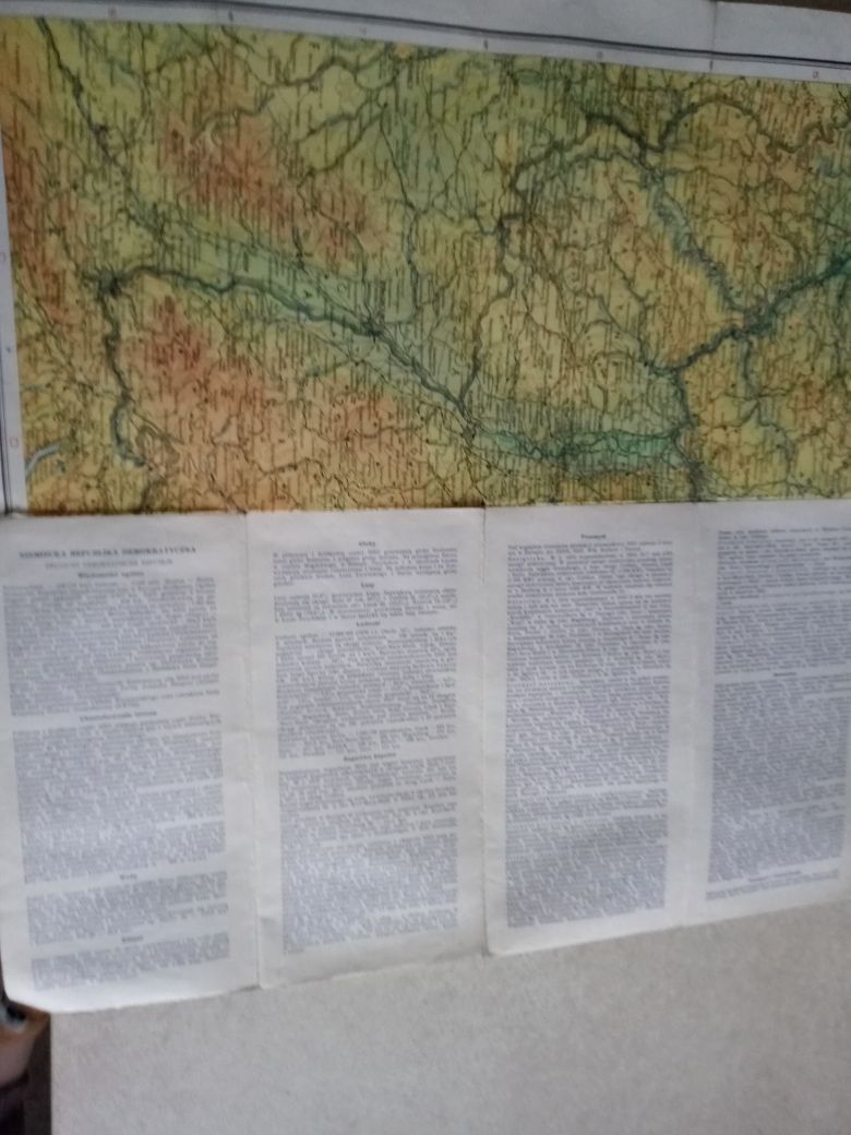 Mapa Przeglądowa Europy  NRD i NRF1972-73 r.