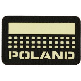 M-Tac Naszywka Patch Flaga Poland Laser Cut Black Luminate