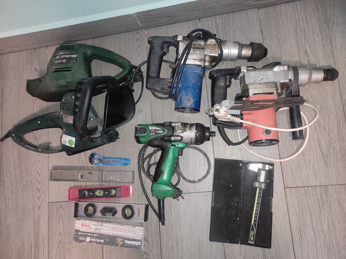 Zestaw uszkodzonych elektronarzędzi Hitachi Metabo inne