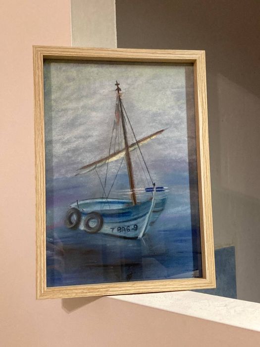 картина «кораблик в море»