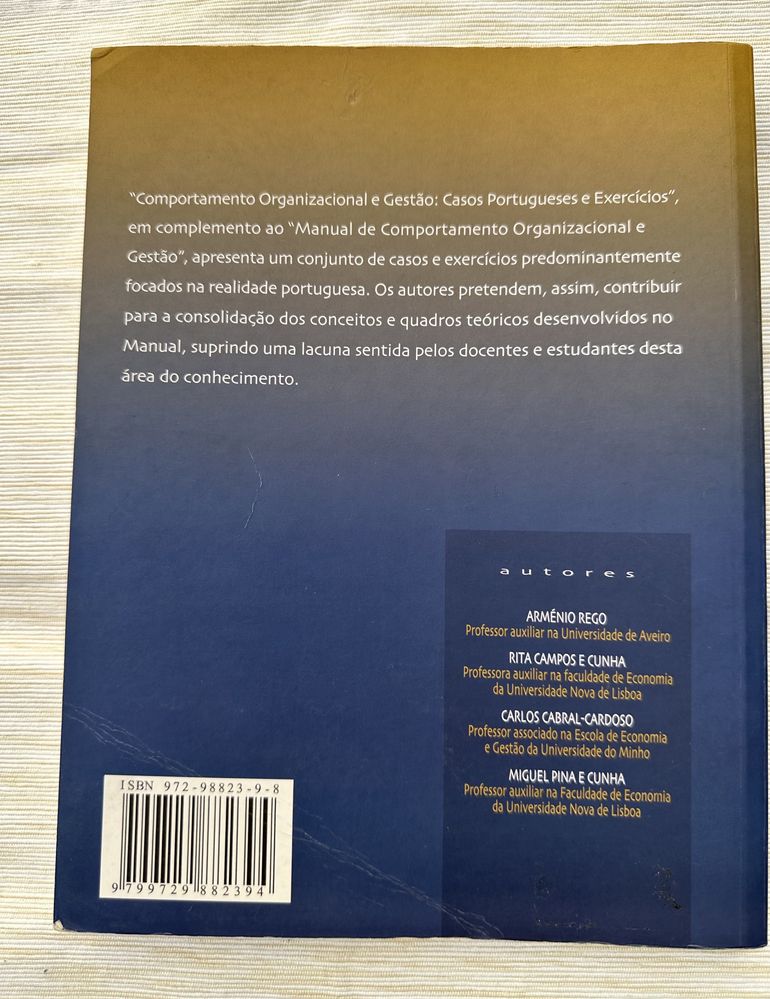 Comportamento Organizacional e Gestão - Casos Portugueses e Exercícios