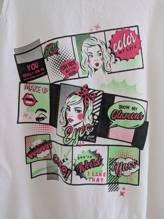 Koszulka bluzka na ramiączkach Pepco biała * 152/158