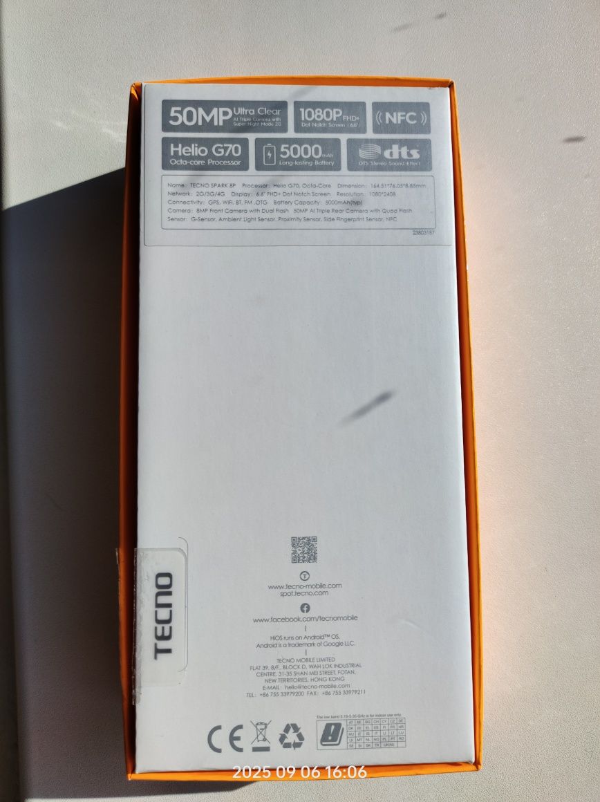 techno Spark 8p 4/128