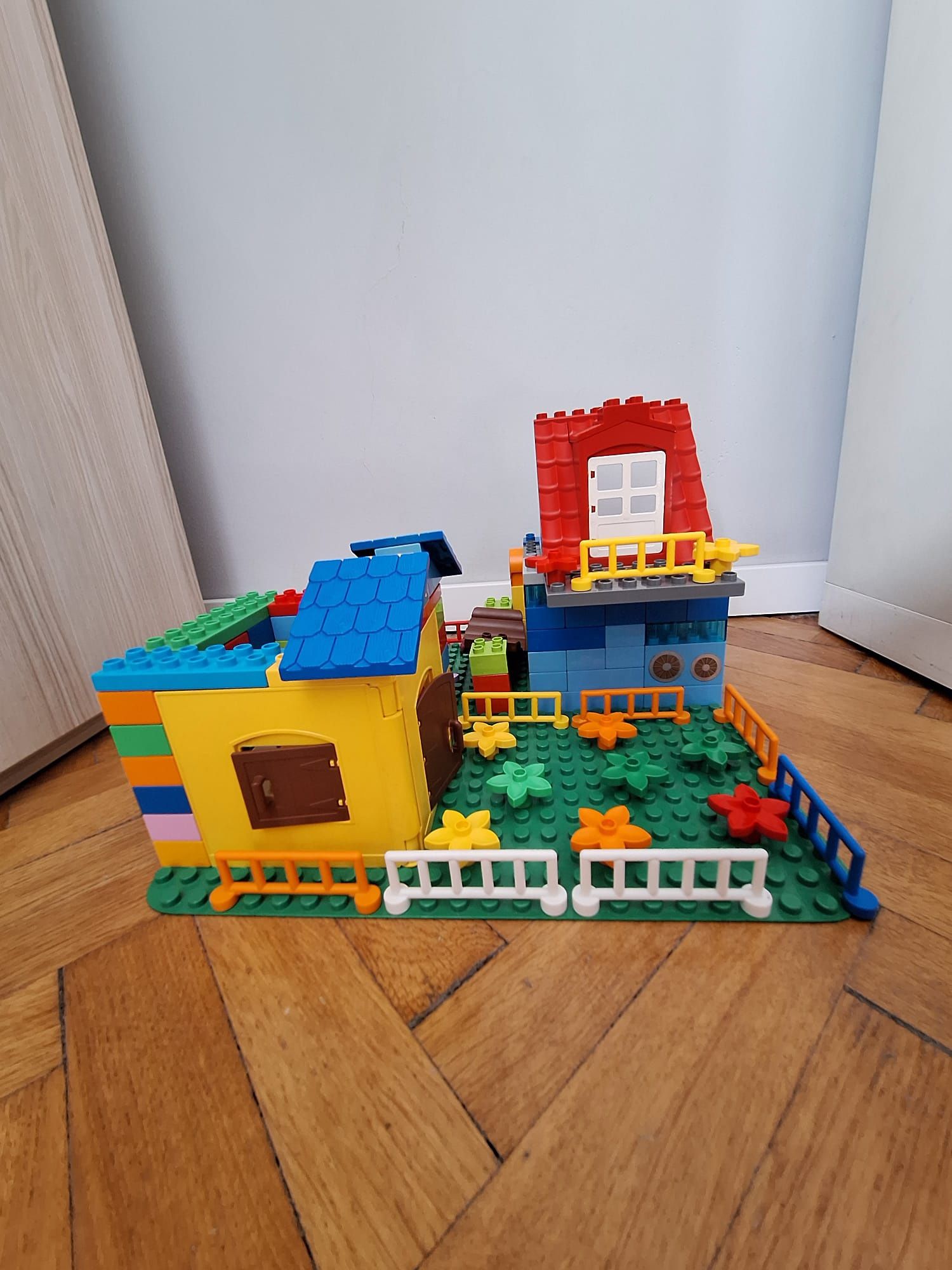 DUŻY ZESTAW LEGO Duplo, tory,kolejka, domek, figurki