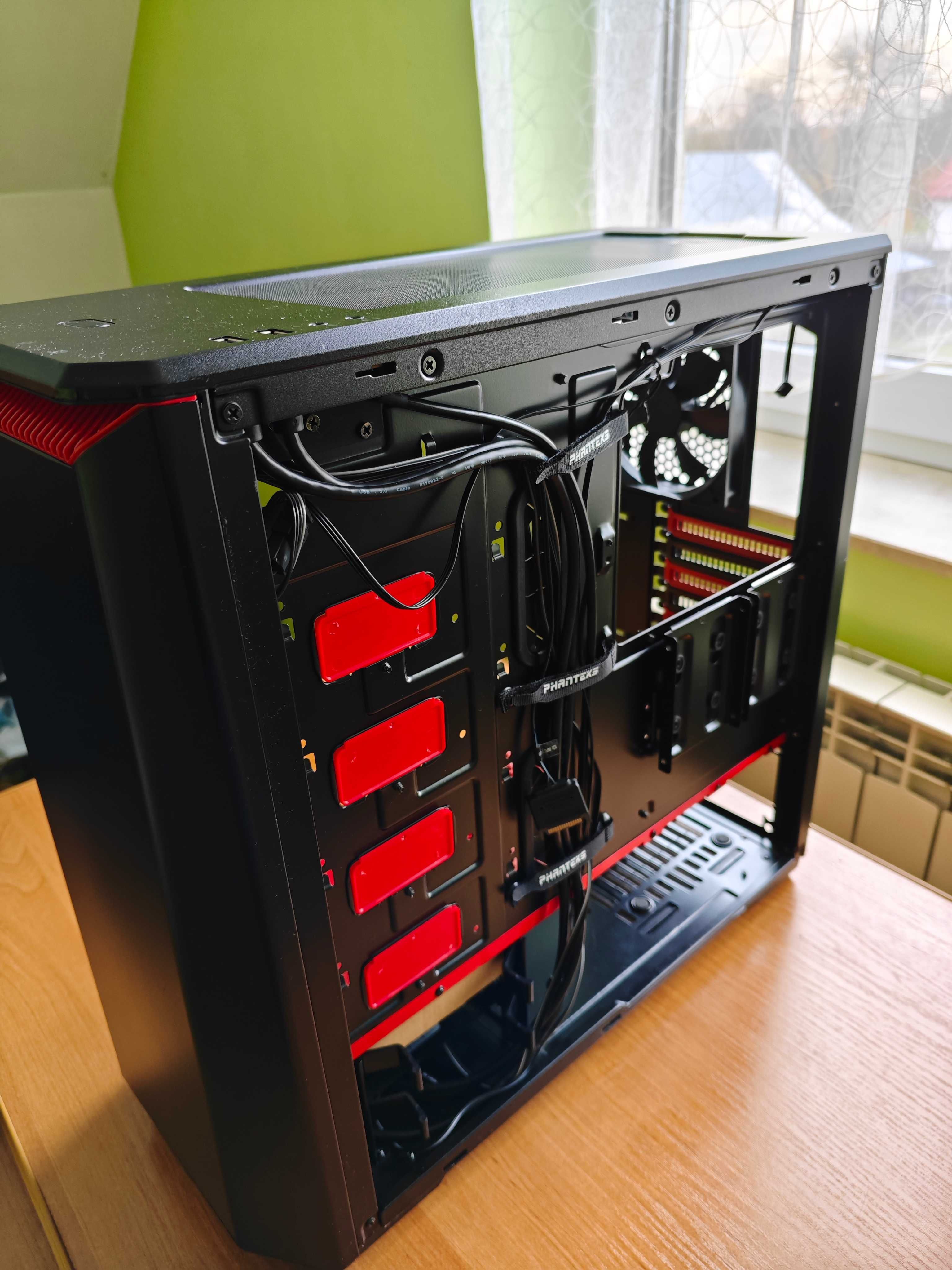 Obudowa Phanteks Eclipse P400 Tempered Glass czarno-czerwona