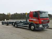 DAF CF 410 HAKOWIEC 6x2 + Przyczepa HUEFFERMANN Stan Idealny!  Po Kapitalnym Remoncie i Renowacji! Aktualne Dozory! Manual! Sypialka!