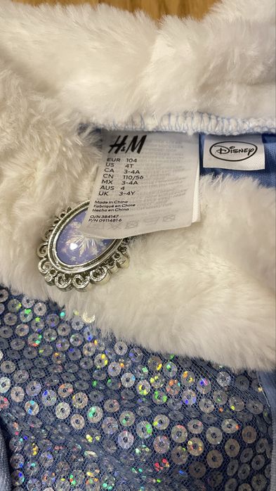 Sukienka - H&M przebranie  Elzy rozm. 104 cm