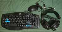 Kit Gaming: Rato + Teclado + Headset