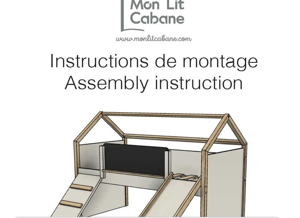 Cama casinha com escorrega e quadro de giz + colchão