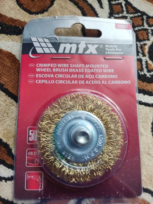 Щітка дискова зачисна з нержавіючої сталі до дрилі mtx Ø50