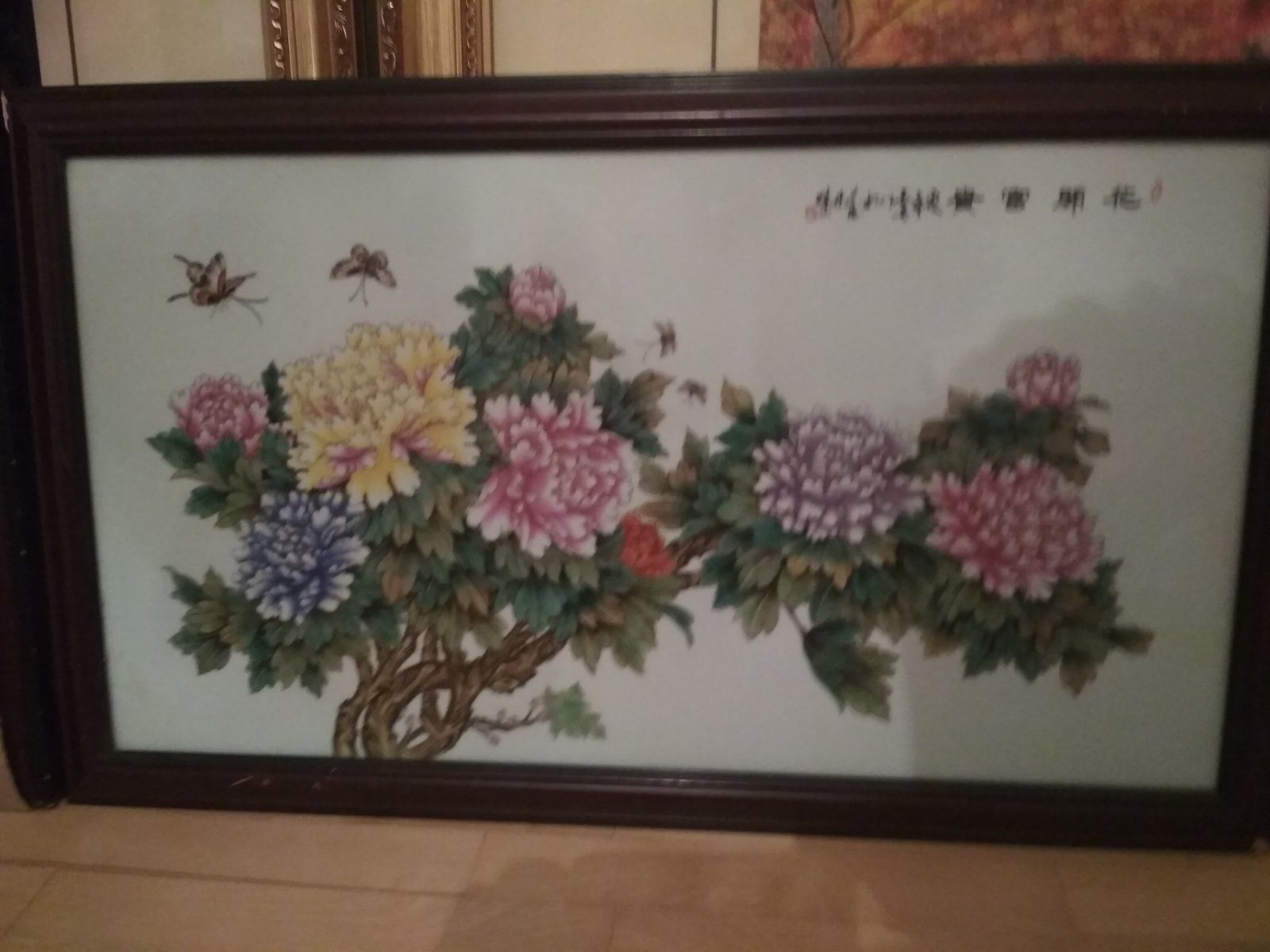Картина фарфор Китай. Porcelain plaque.