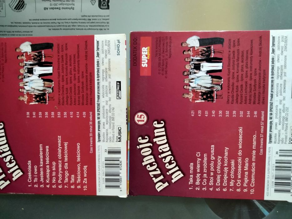 Zestaw 10 płyt CD z muzyką weselną i biesiadną , wydanie super express