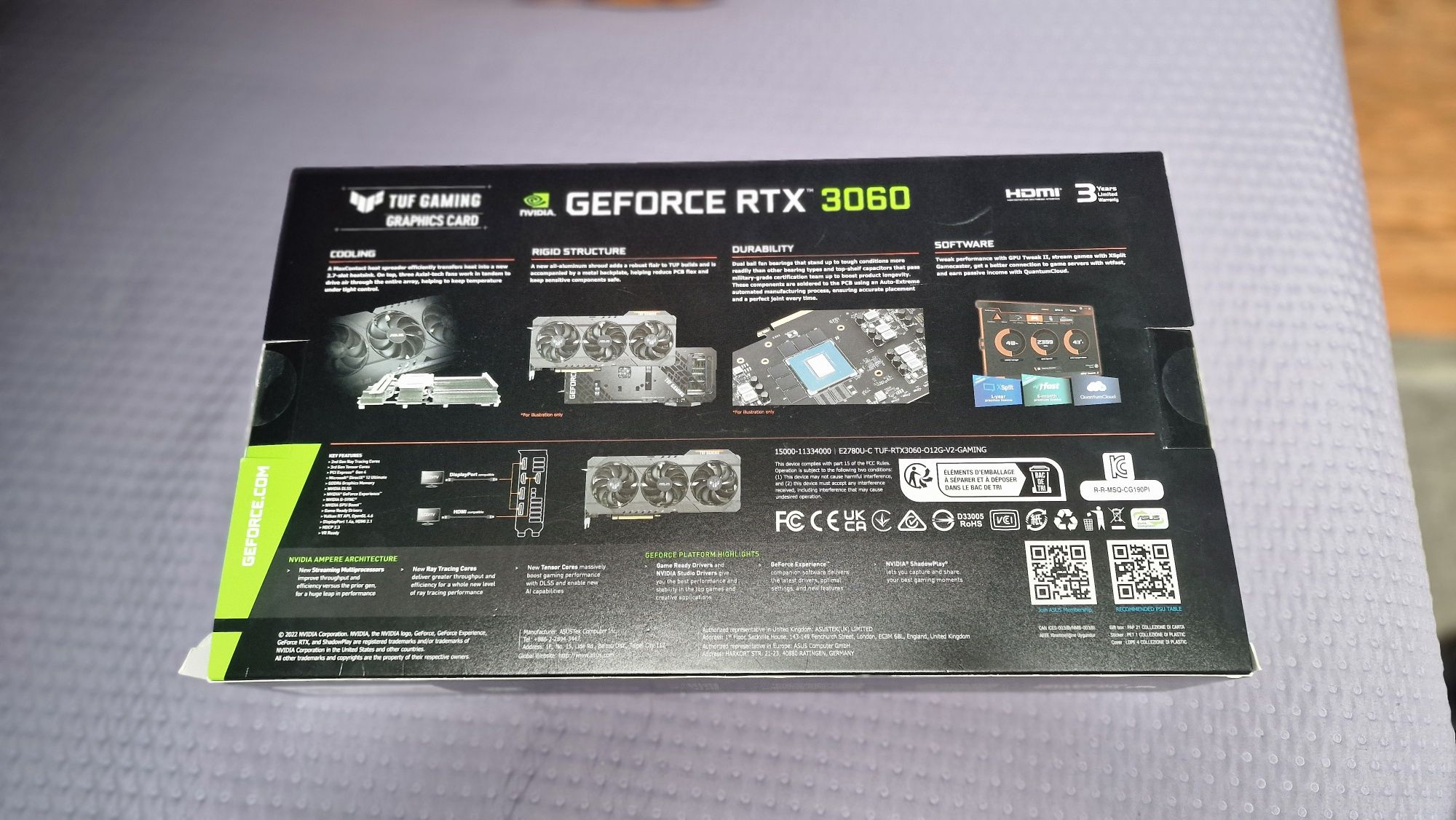 Karta Graficzna Asus TUF GeForce RTX 3060 Gaming OC 12GB GDDR6