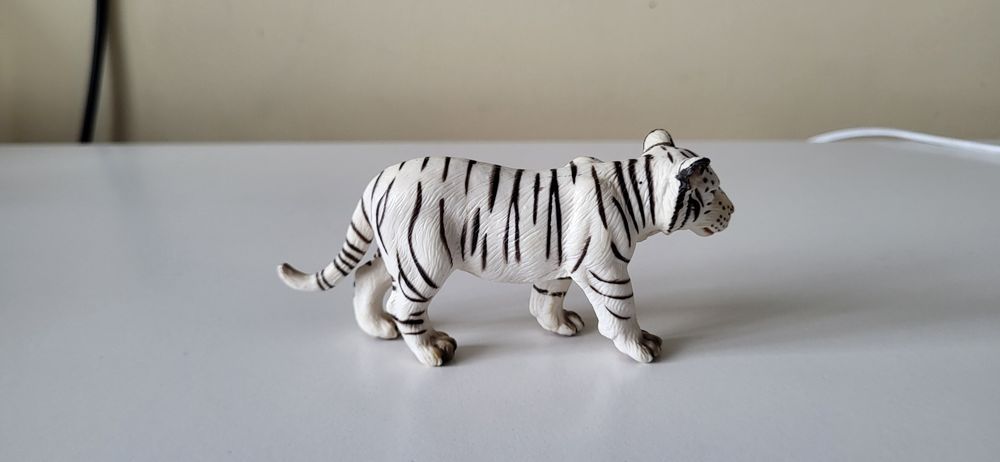 Schleich biały tygrys figurka model wycofany z 2003 r.