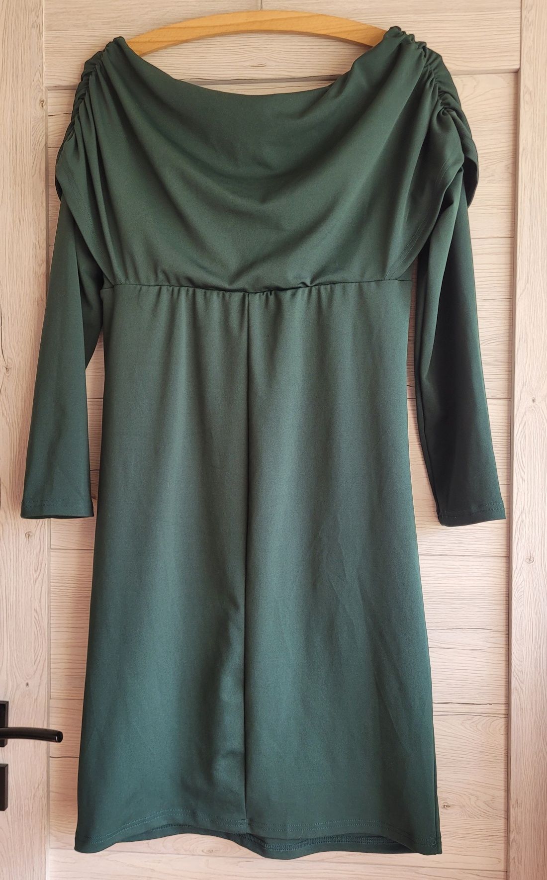 Elegancka sukienka szmaragdowa Shein L M