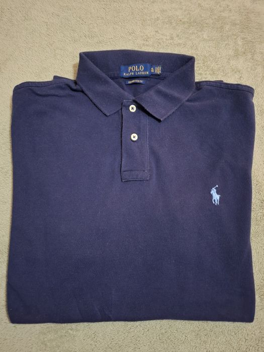 Polo original Ralph Lauren, em tom azul escuro, tam. XL