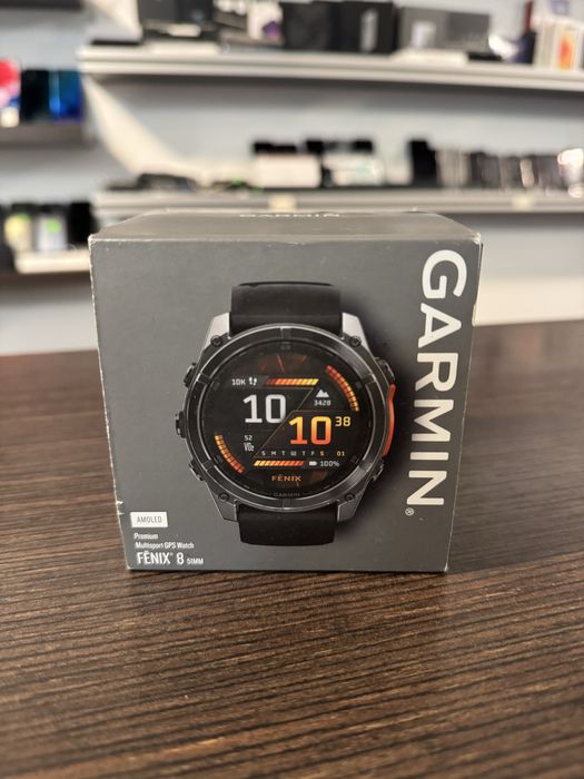 Garmin Fenix 8 51 mm szary z czarnym paskiem. AMOLED Poznań Długa 14