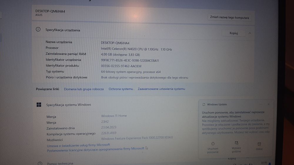 Notebook Asus  L510MA-WB04