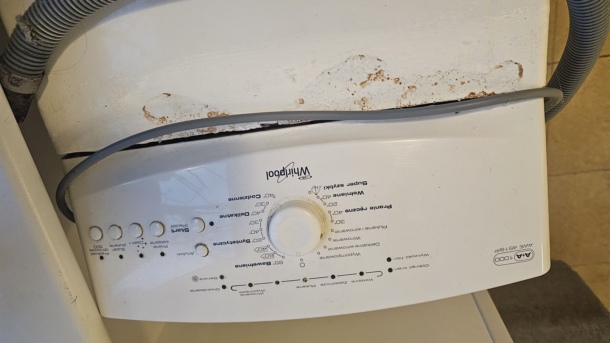 Pralka od góry ładowana Whirpool pasek do wymiany