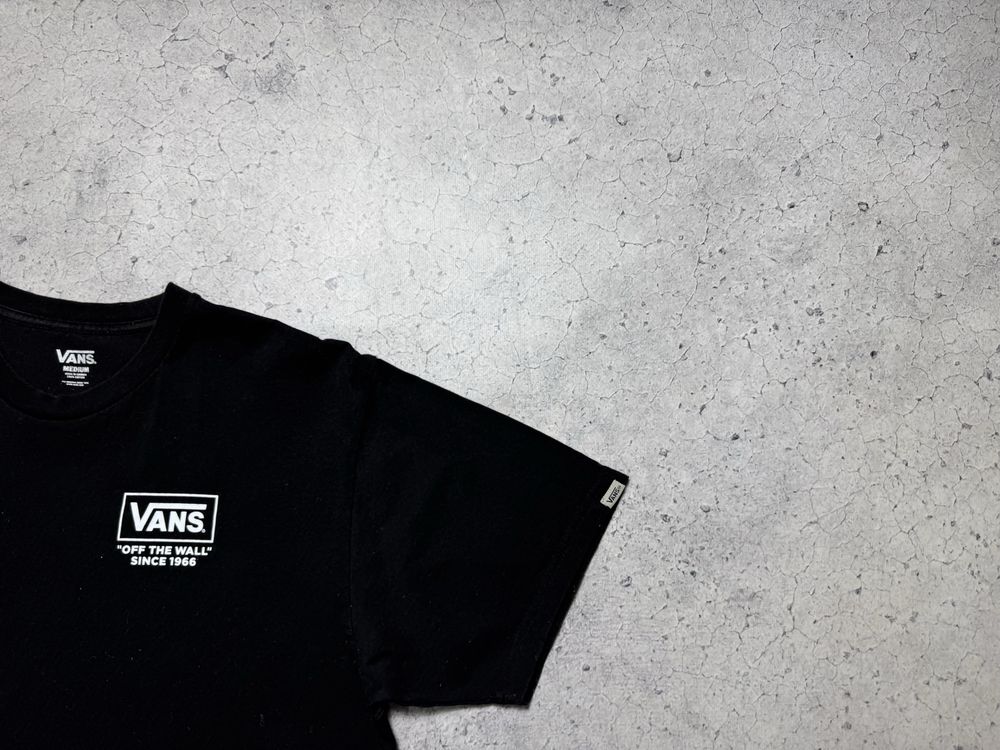 Мужская Футболка Vans С Большим Логотипом Оригинал Идеал Черная M