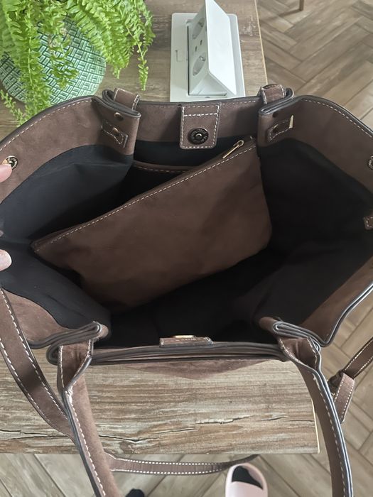 Torebka brązowa średnia