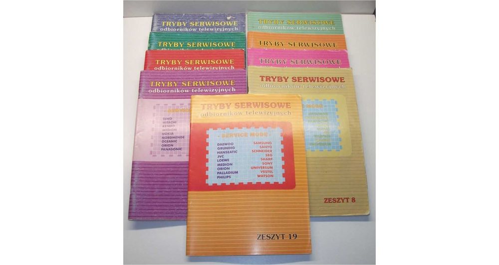Tryby serwisowe odbiorników telewizyjnych zeszyty: 1,2,3,4,5,6,7,8,19