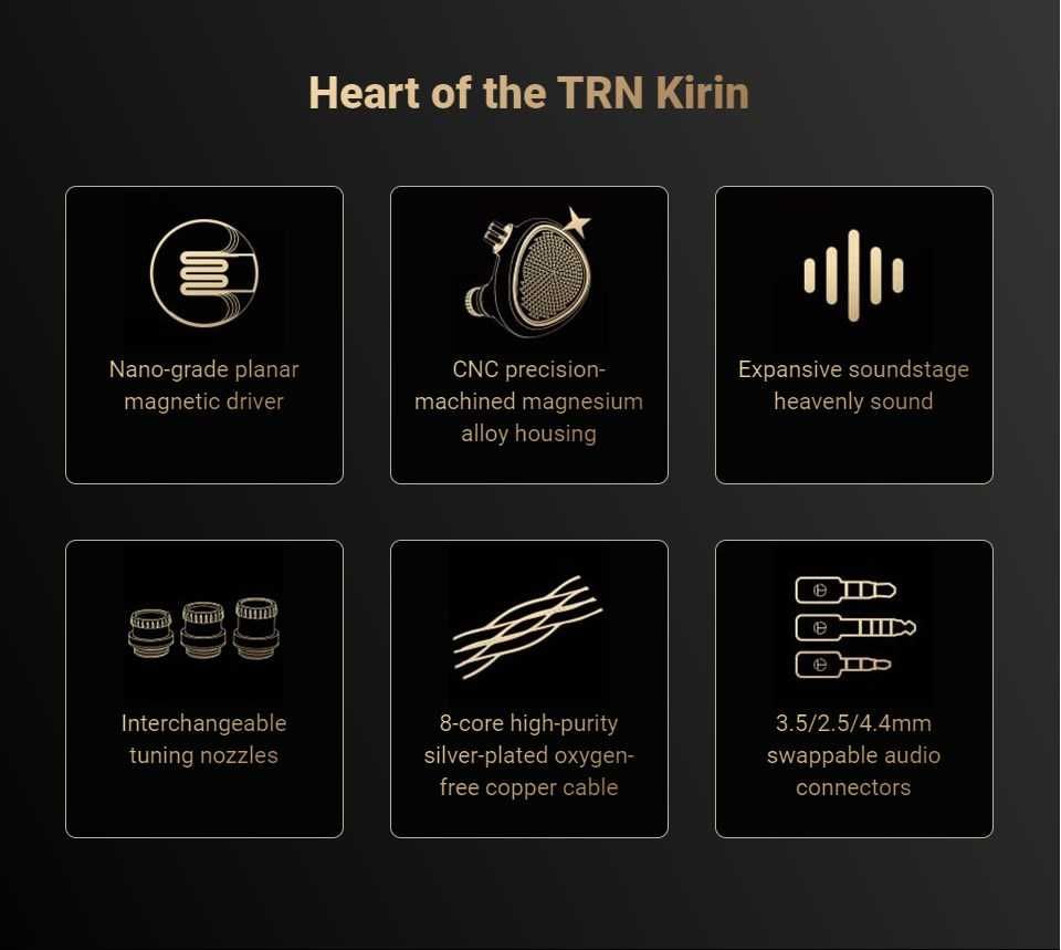 ⇒ TRN Kirin Nano-grade Planar Drive -магнито-планарный наушники от TRN