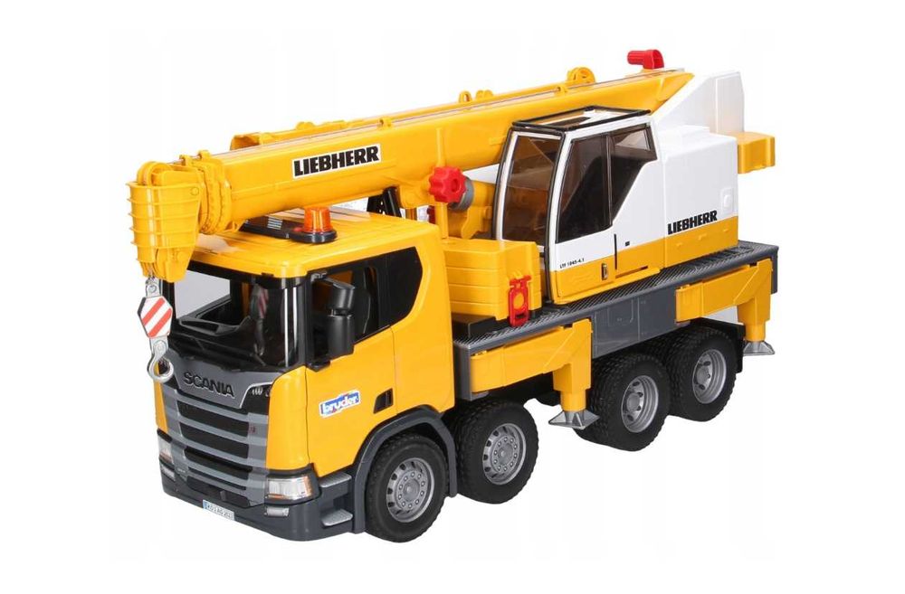 NOWA ciężarówka BRUDER 03571 Scania Super 560R żuraw światła dźwięk