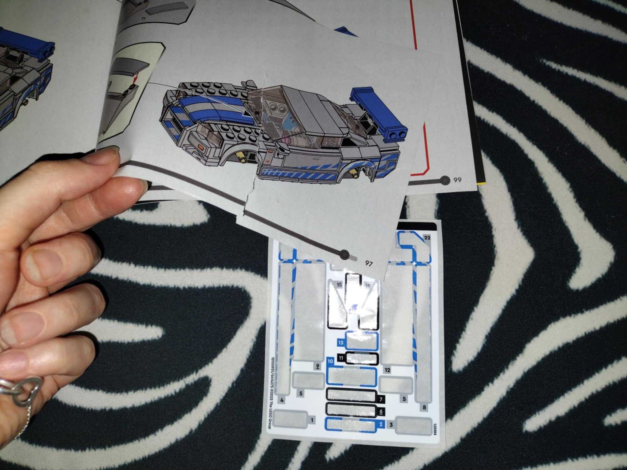 LEGO 76917 - instrukcja + wytłoczka po naklejkach