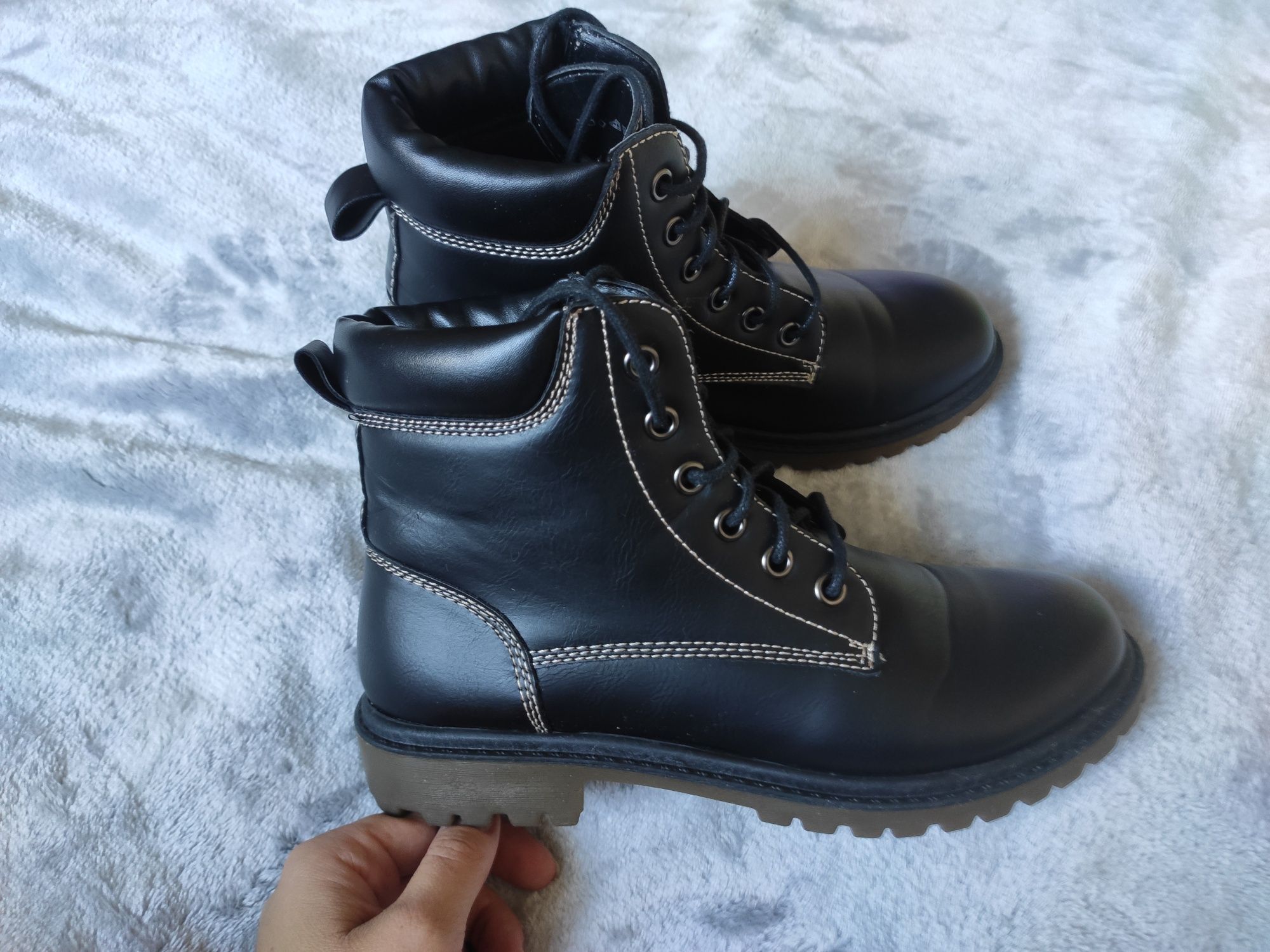 Czarne buty jesień/zima Deichmann rozmiar 36, wkładka 23cm