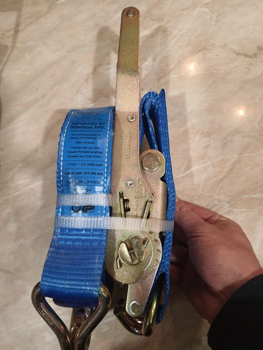 Стяжні 5 тонні ремені з великою трищіткою