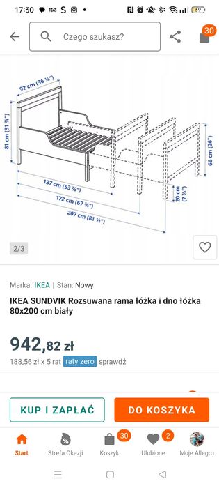 Łóżko rosnące z dzieckiem
