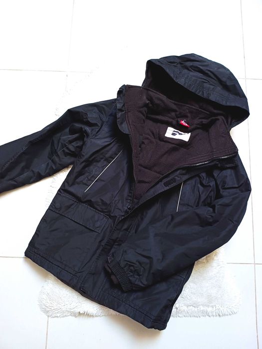 Świetna chłopięca ocieplana kurtka z odpinanym kapturem 158 164 ciepła