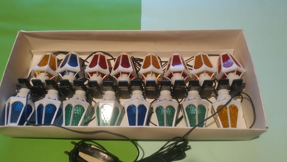 Lampki choinowe latarenki  z PRL-u