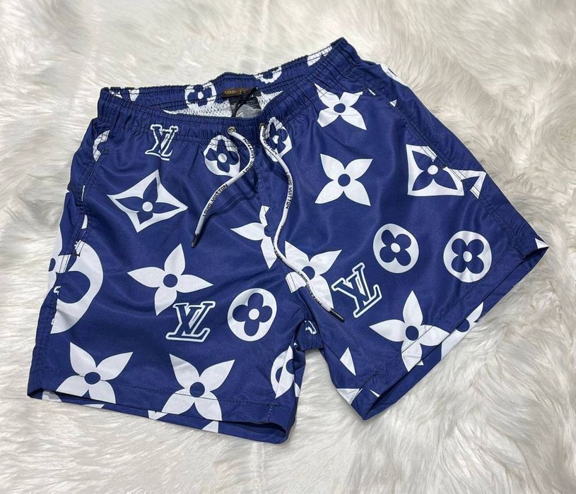 Шорты пляжные Louis Vuitton мужские спортивные для бассейна синие