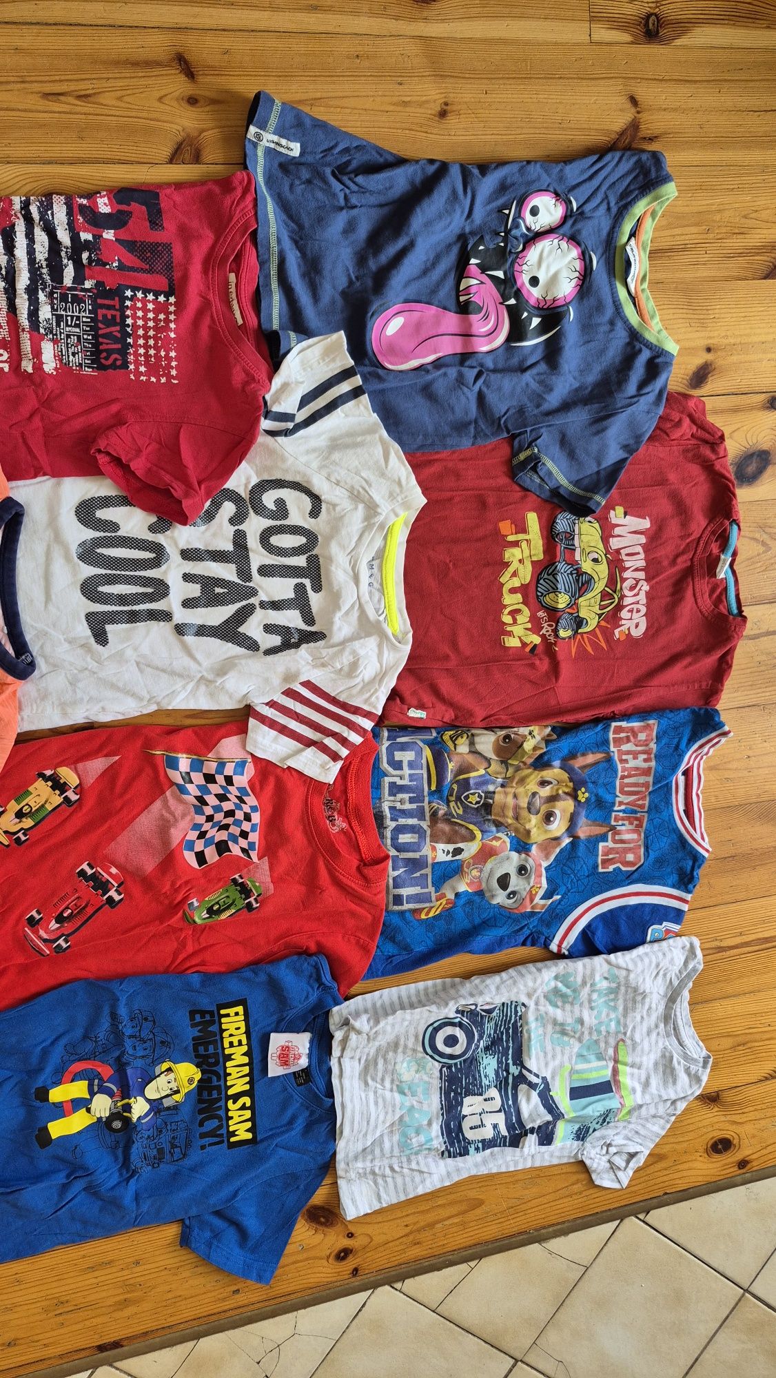 12 szt. T-shirt dla chłopca na 110 cm