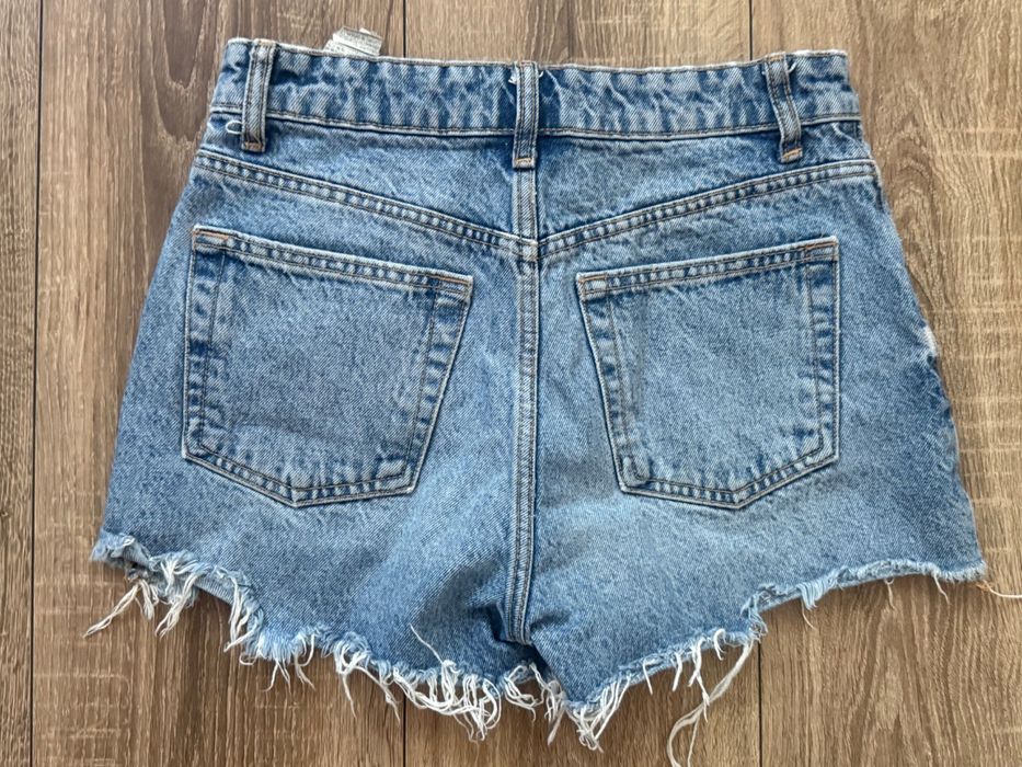 ZARA CHIC denim szorty XS – jeansowe, wysoki stan, 100% bawełna